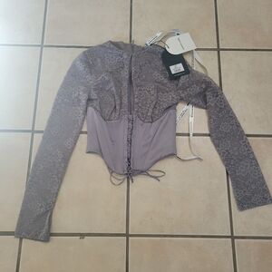 Mistress Rock  Lace Long Sleeve Top